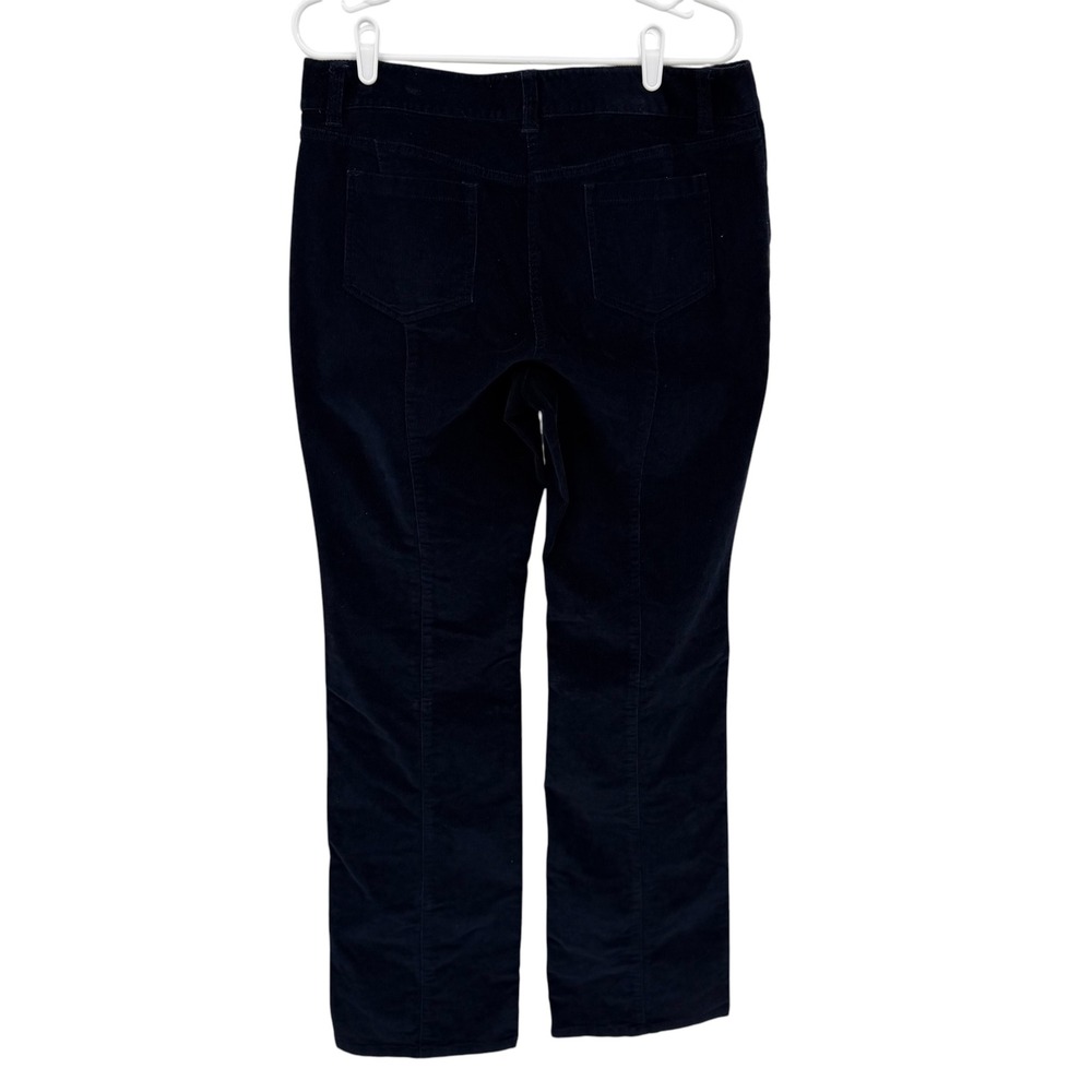 London Jean Corduroy Pants Women 12 Extra Long Navy Stretch Christie Fit Preppy - Picture 3 of 9